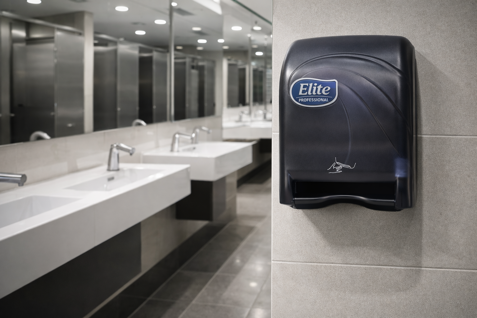 Dispensador Touchless de Toalla en Rollo Negro Elite