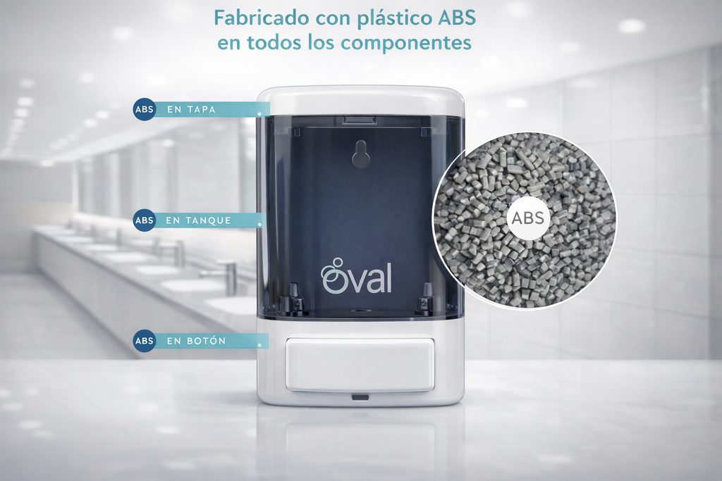 Jabonera Manual Oval Humo color Blanco de 1 litro rellenable