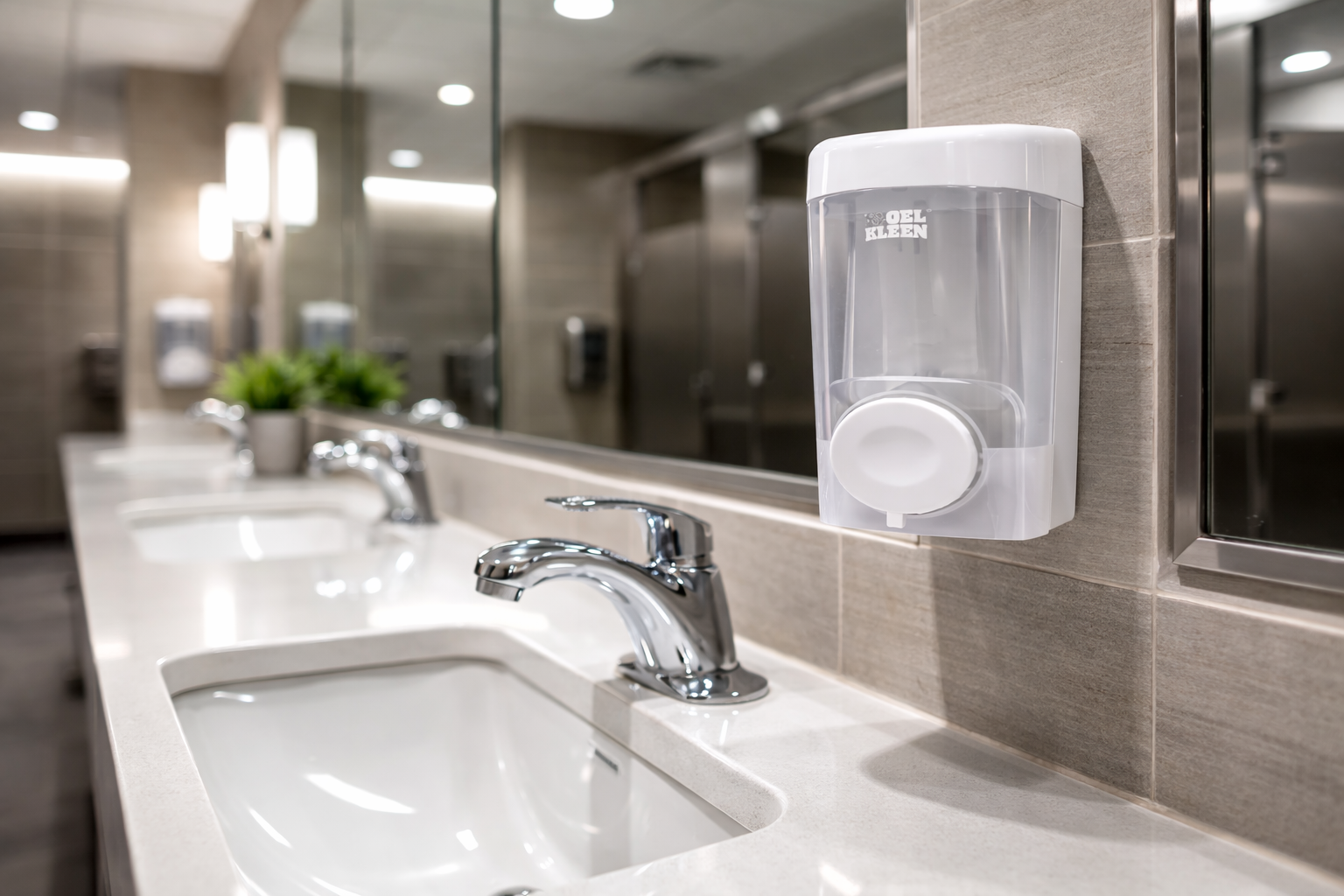 Jabonera Rellenable Gel Kleen Blanca de 800 ml