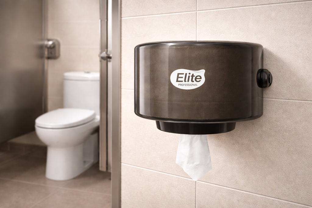 Despachador Elite para papel higiénico fluido céntrico