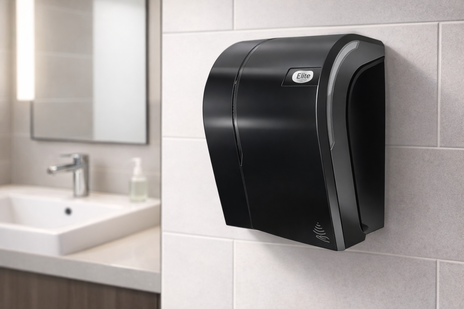 Dispensador Toalla Rollo Auto Cut Evolution Negro