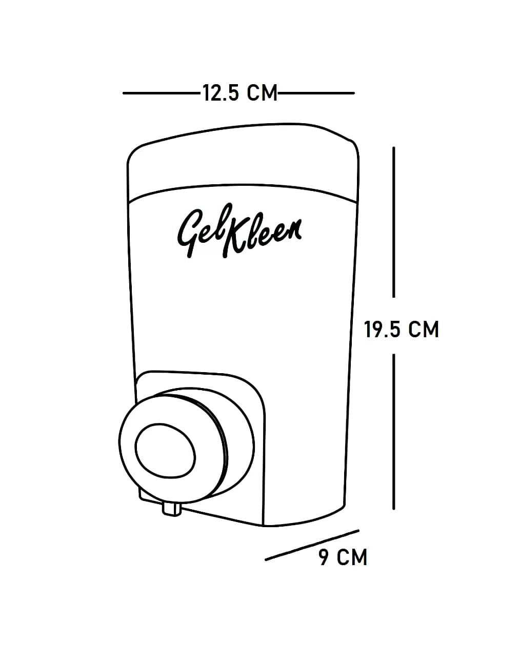 Jabonera Rellenable Gel Kleen Blanca de 800 ml