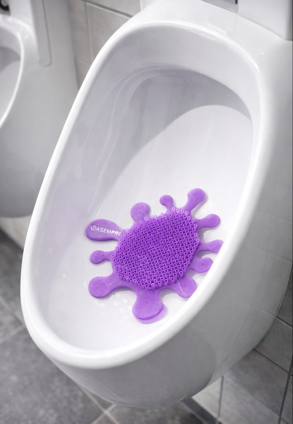 Tapete Splash para Mingitorio Antisalpicaduras ASEMPRE Lavanda - Paquete con 10 piezas