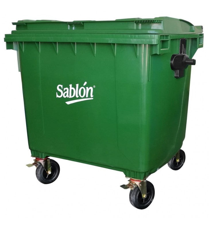 Contenedor 1100L Verde S/Pedal